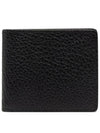 Stitched Leather Bifold Half Wallet Black - MAISON MARGIELA - BALAAN 5