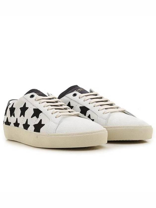 Star Black Tab Low Top Sneakers White - SAINT LAURENT - BALAAN 7