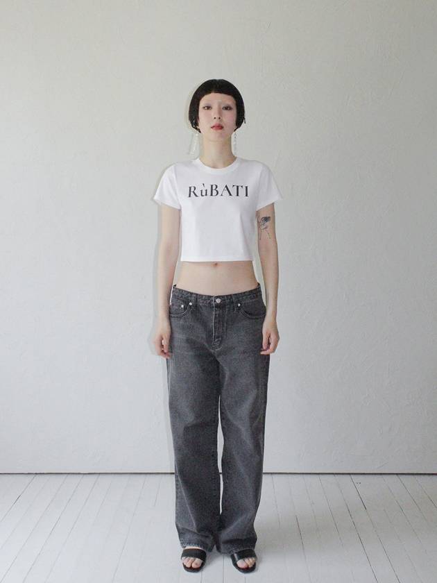 R?BATI Logo Crop Tshirt WHITE - RUBATI - BALAAN 2