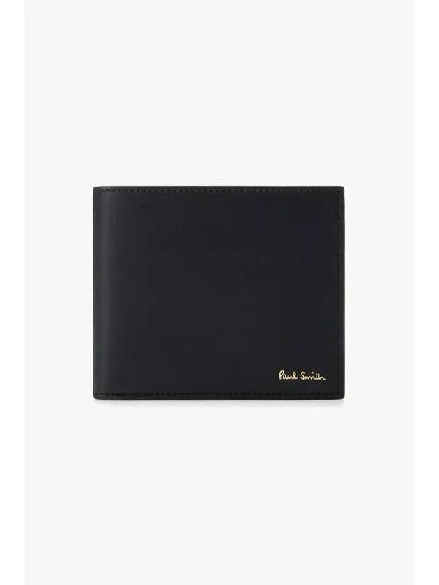 Striped Lining Bifold Wallet Black - PAUL SMITH - BALAAN 1