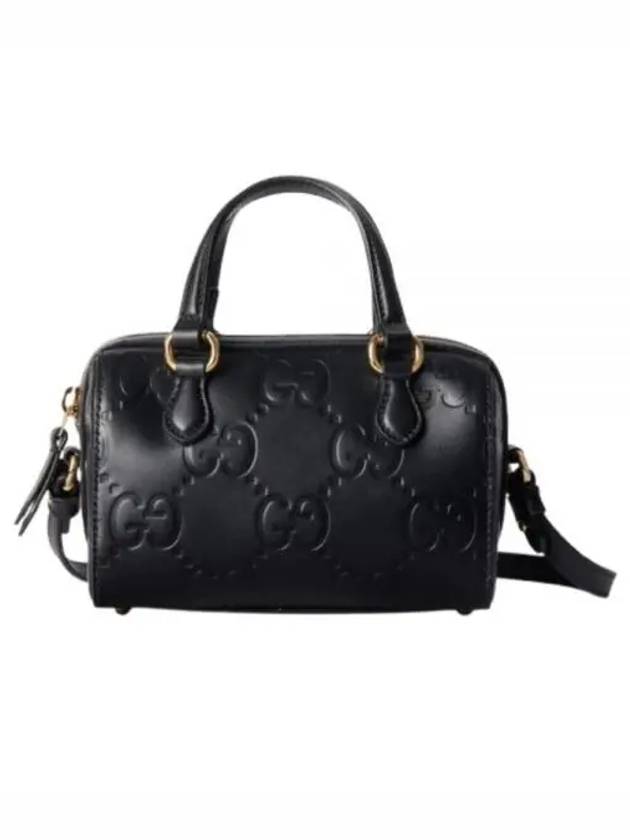 GG Super Mini Leather Tote Bag Black - GUCCI - BALAAN 2