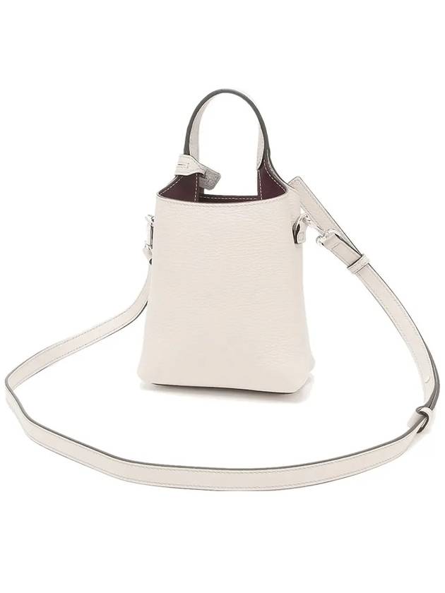 Micro Leather Mini Tote Bag White - TOD'S - BALAAN 5