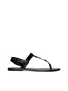 Cassandre Flip Flops Black - SAINT LAURENT - BALAAN 2