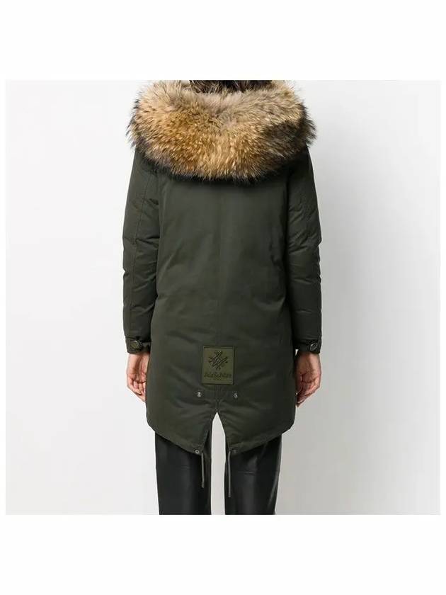 Mr and Mrs Spur Fur Hooded Parka Khaki 192XCO0117 306104 - MR & MRS ITALY - BALAAN 3