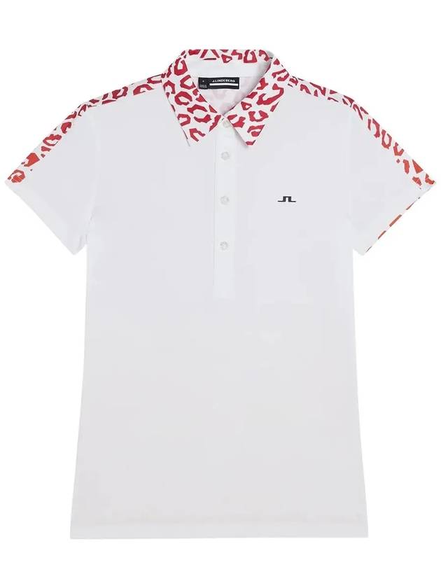 SS Golf Short Sleeve Collar Polo CARA POLO Leo Reflect Sunset - J.LINDEBERG - BALAAN 1