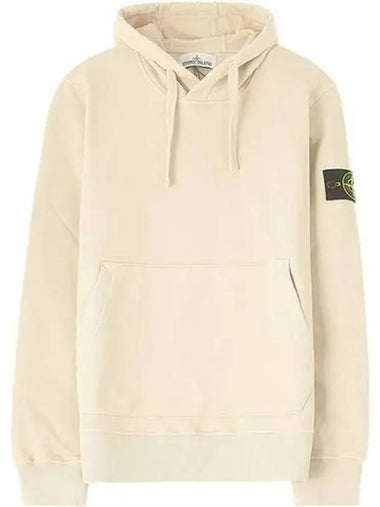 Wappen Patch Garment Dyed Hoodie Beige - STONE ISLAND - BALAAN 1