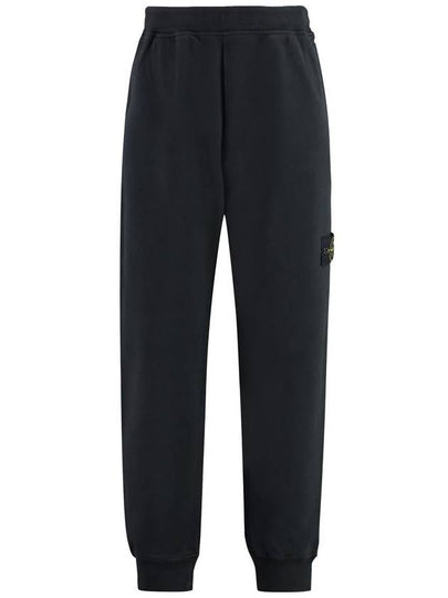 Signature Wappen Patch Cotton Baggy Pants Black - STONE ISLAND - BALAAN 2