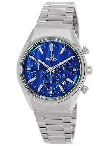 Timex Q Falcon Eye Chronograph Quartz Blue Dial Men's Watch TW2W33700 - TIMEX - BALAAN 1