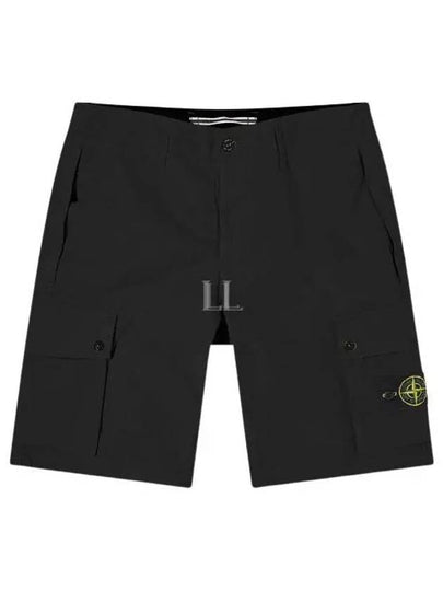 Wappen Cargo Bermuda Shorts Black - STONE ISLAND - BALAAN 2