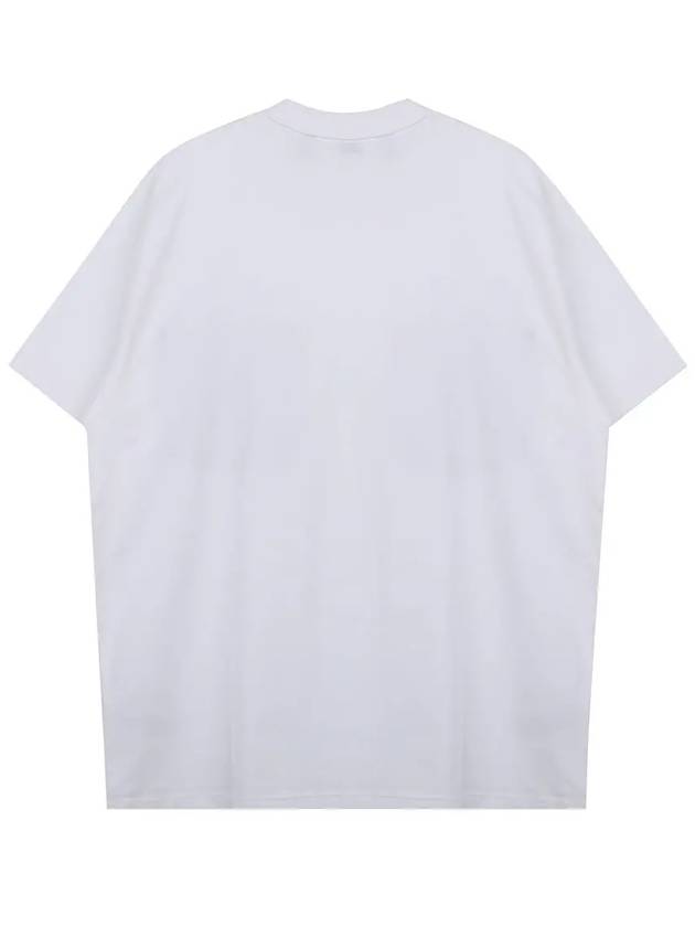 Check Cotton Short Sleeve T-Shirt White - BURBERRY - BALAAN 3