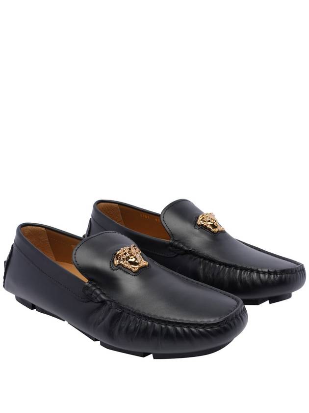 La Medusa Leather Loafers Black - VERSACE - BALAAN 3