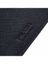 Saffiano Leather Triangle Logo Half Wallet Black - PRADA - BALAAN 10