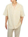 Howlin Men s Short Sleeve Shirt COCKTAIL IN TOWEL SANDSHELL - HOWLIN' - BALAAN 4