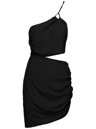 'Midori' One-Shoulder Mini Black Dress With Cut-Out Detail In Silk Woman Gauge81 - GAUGE81 - BALAAN 1