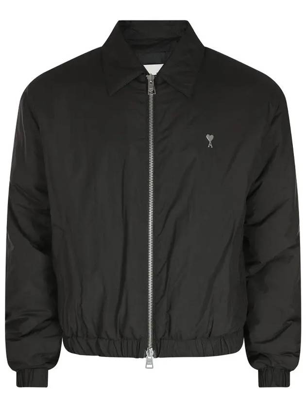 De Coeur Zip-Up Jacket Black - AMI - BALAAN 3