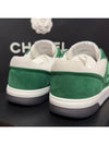 CC Logo Suede Kidskin Low Top Sneakers Green - CHANEL - BALAAN 10