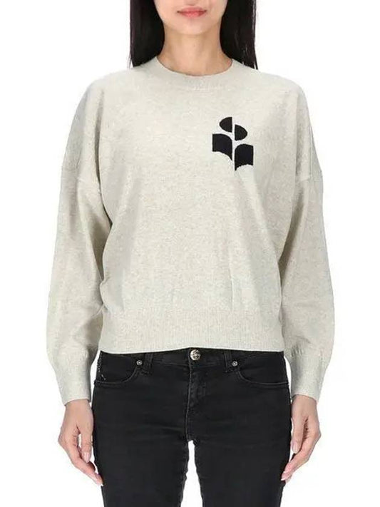 Marisans Logo Knit Top Light Grey - ISABEL MARANT - BALAAN 2