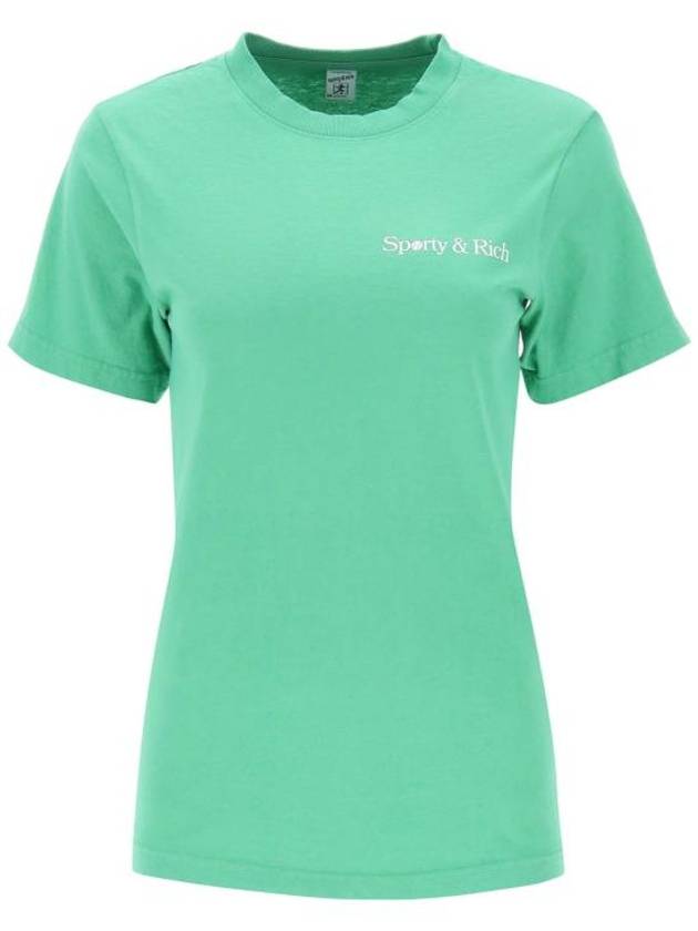 Racquet Club Cotton Short Sleeve T-Shirt Green - SPORTY & RICH - BALAAN 2