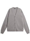 Lucas Merino Wool Knit Cardigan Grey - J.LINDEBERG - BALAAN 2