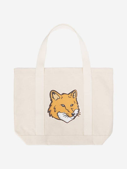 Fox Head Print Tote Bag Ecru - MAISON KITSUNE - BALAAN 2