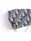 Saddle Lotus Wallet Blue  Oblique Jacquard - DIOR - BALAAN 5