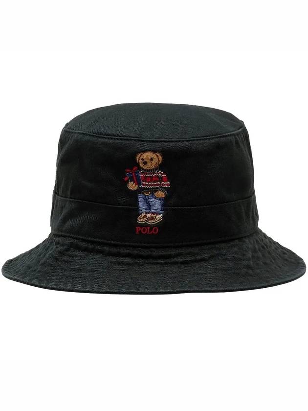 Polo Bear Bucket Hat Black - POLO RALPH LAUREN - BALAAN 3