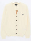 Bella Logo Embroidery Cardigan Ivory - A.P.C. - BALAAN 4