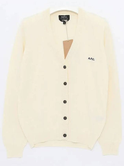 Bella Logo Embroidery Cardigan Ivory - A.P.C. - BALAAN 2