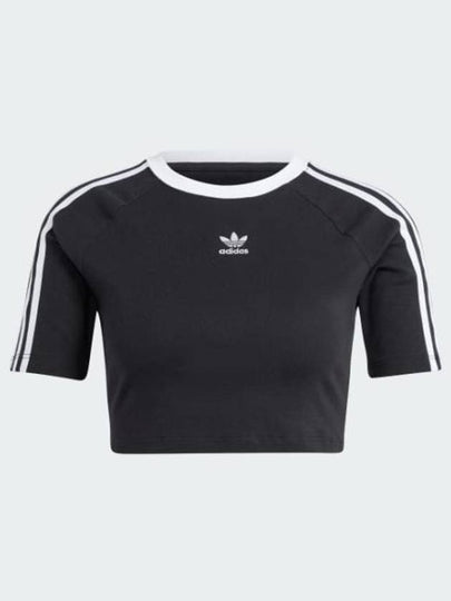 3 Stripe Bay Short Sleeve T-Shirt Black - ADIDAS - BALAAN 2