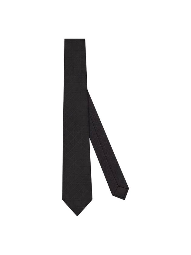 Cannage Silk Tie Black - DIOR - BALAAN 1