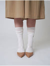 AW41AS02 Double layer knee socks_White - ATHPLATFORM - BALAAN 6