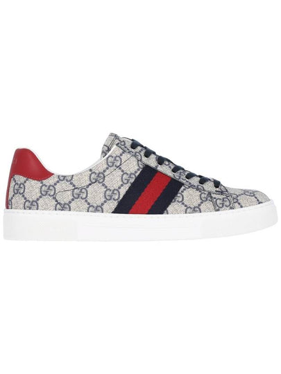 Ace GG Supreme Low Top Sneakers Beige Blue - GUCCI - BALAAN 2