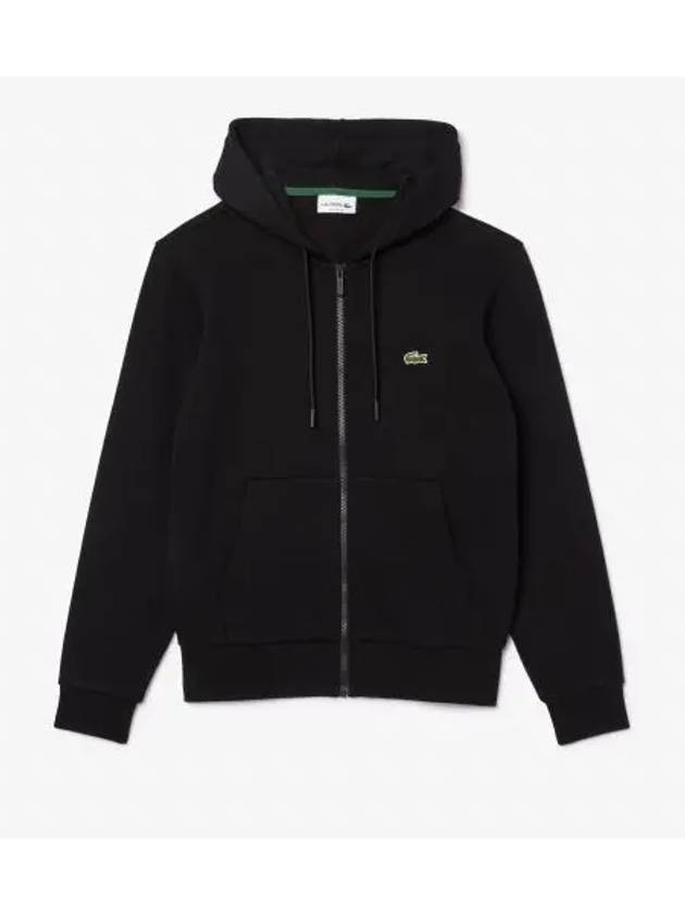 Men s Basic Classic Fit Hooded Zip Up Black - LACOSTE - BALAAN 1