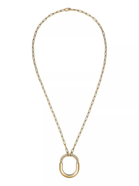 Tiffany pendant yellow gold, set with diamonds, medium - TIFFANY & CO. - BALAAN 2