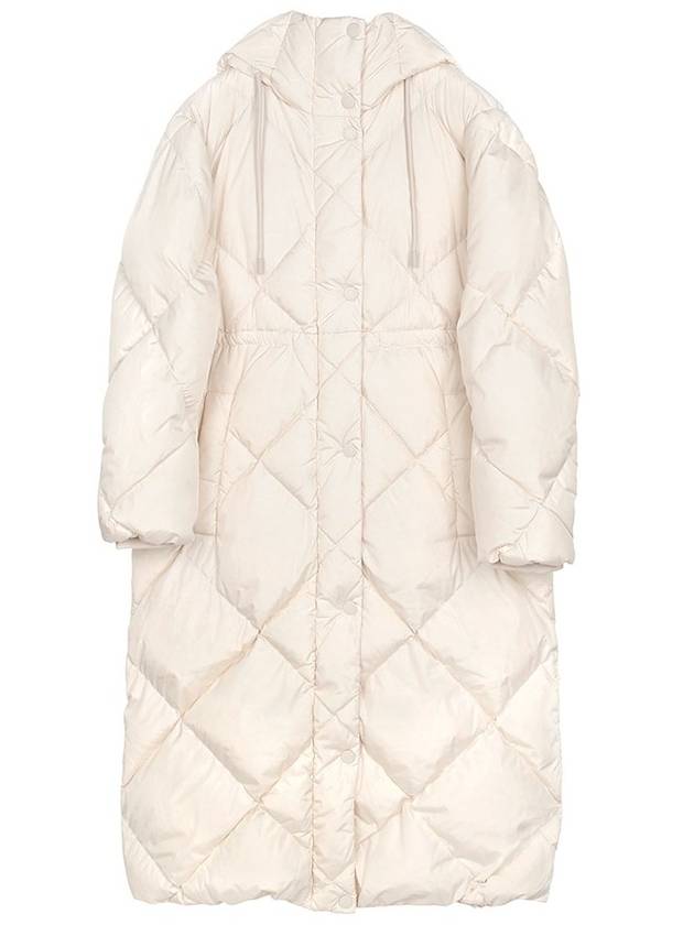 White Mirano Hooded Goose Down Jacket MIRANO 008 - MAX MARA - BALAAN 5