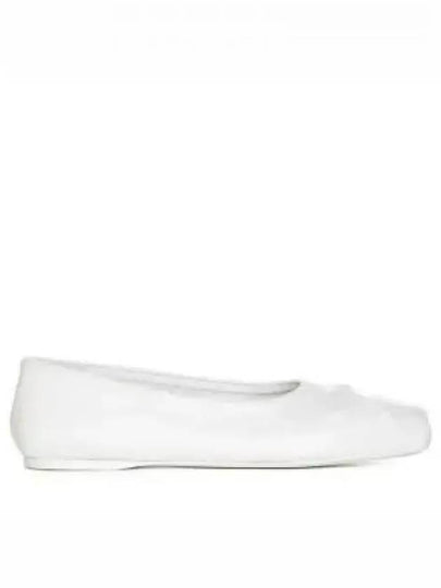 Bow Embossed Leather Ballerina White - MARNI - BALAAN 2