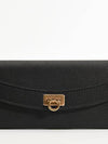 Gancini Continental Flap Long Wallet Black - SALVATORE FERRAGAMO - BALAAN 3