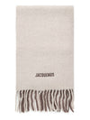 L'echarpe Moisson Embroidered Logo Alpaca Wool Muffler Beige - JACQUEMUS - BALAAN 2