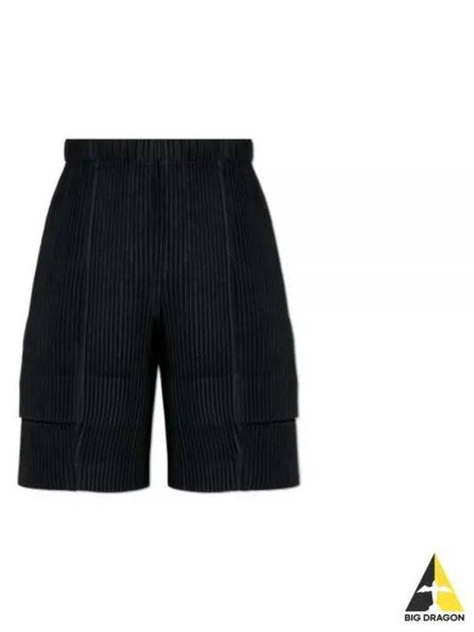 Pleated Cargo Shorts Black - ISSEY MIYAKE - BALAAN 2