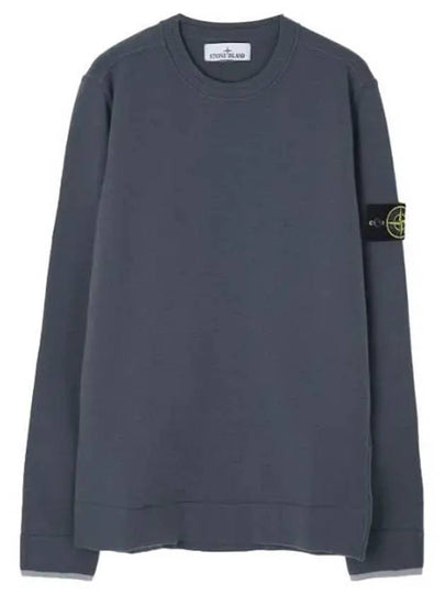 Logo Patch Crew Neck Knit Top Grey - STONE ISLAND - BALAAN 2