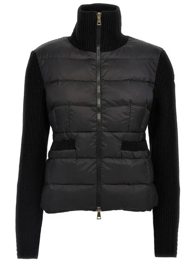 Women s Logo Patch Knit Padded Jacket Black 9B000 33 M1241 999 - MONCLER - BALAAN 1