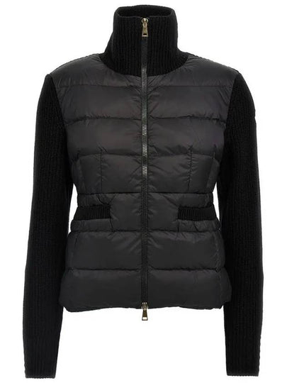 Padded wool zip up cardigan black - MONCLER - BALAAN 2