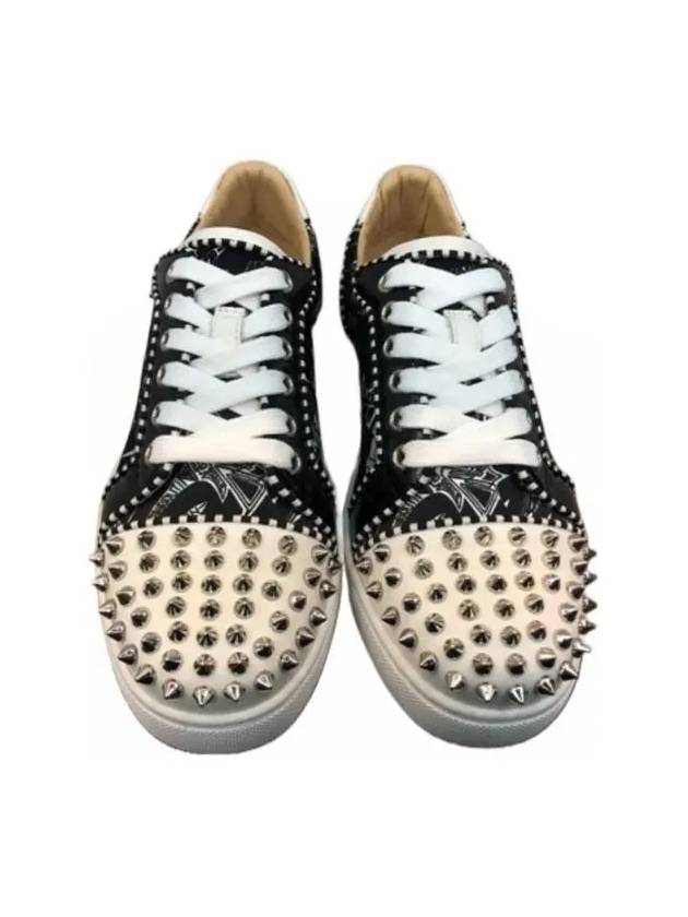 Vieria Orlato Leather Spike Low Top Sneakers Black - CHRISTIAN LOUBOUTIN - BALAAN 3