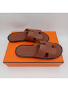 Izmir Leather Slippers Gold - HERMES - BALAAN 3