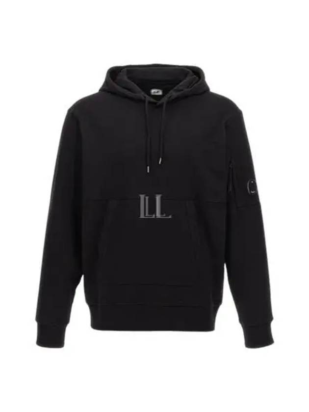 Diagonal Raised Fleece Lens Hoodie Black - CP COMPANY - BALAAN 2