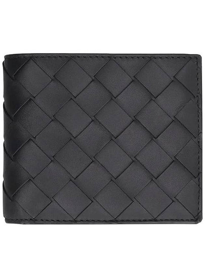 Intrecciato Leather Half Wallet Black - BOTTEGA VENETA - BALAAN 2