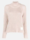 Cotton Wool Blend Turtleneck Rose - AMI - BALAAN 4