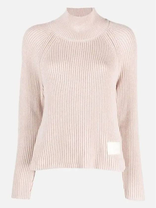 Cotton Wool Blend Turtleneck Rose - AMI - BALAAN 2