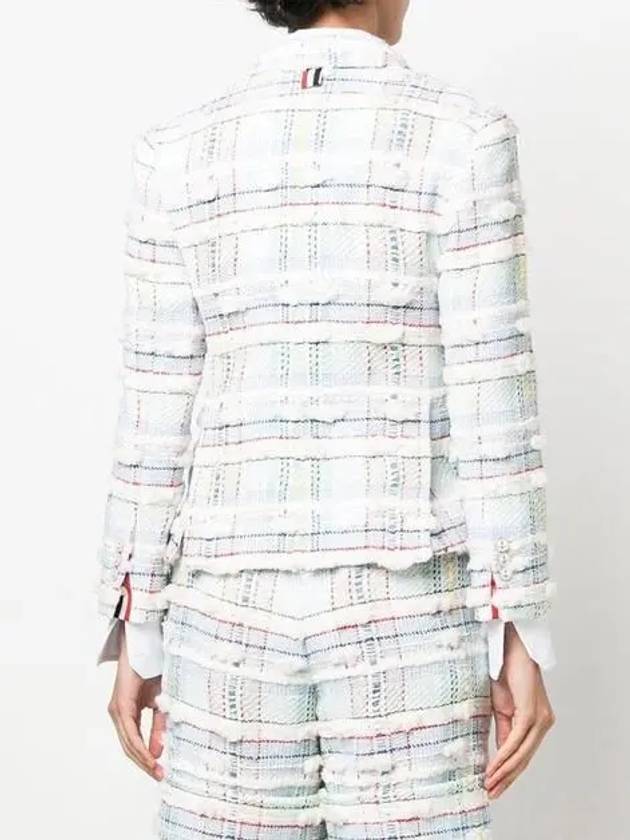 Madras Pouf Tweed High Armhole Sport Jacket - THOM BROWNE - BALAAN 6