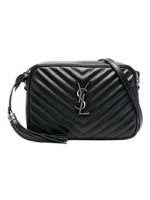 Lou Quilted Leather Camera Cross Bag Black - SAINT LAURENT - BALAAN 1